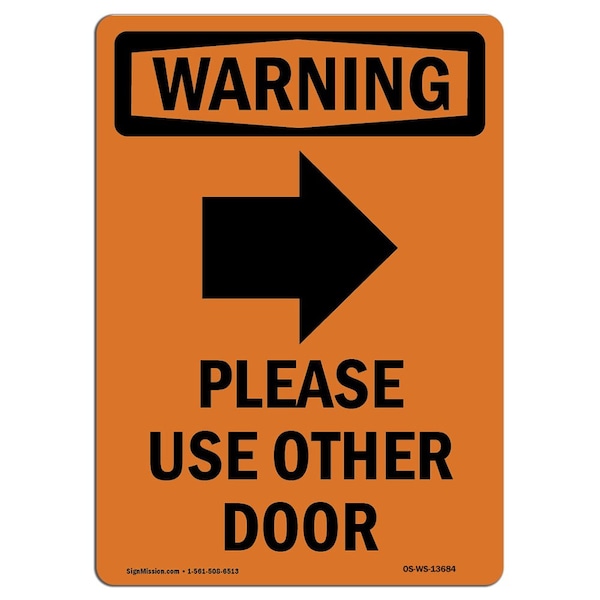 Safety Sign, OSHA WARNING, 5" Height, Please Use, Portrait, 10PK